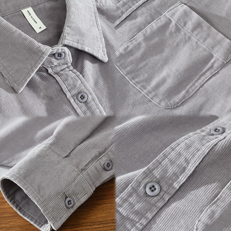 Pure Cotton Corduroy Structured Grounding Men's Jacket