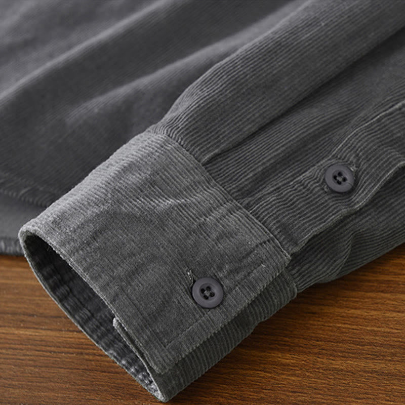 Pure Cotton Corduroy Structured Grounding Men's Jacket