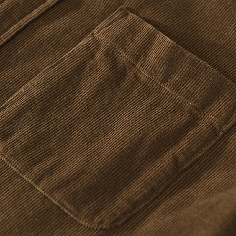 Pure Cotton Corduroy Structured Grounding Men's Jacket