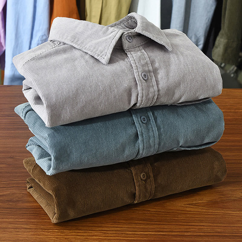 Pure Cotton Corduroy Structured Grounding Men's Jacket