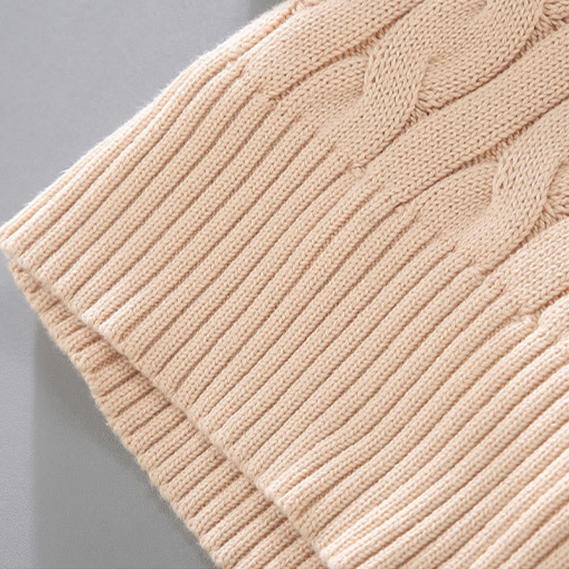 Textured Cotton High-Neck Thermal Meditation Men's Sweater