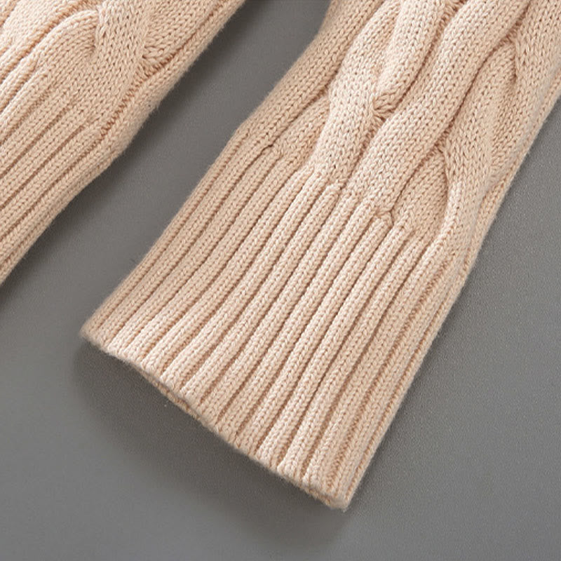 Textured Cotton High-Neck Thermal Meditation Men's Sweater