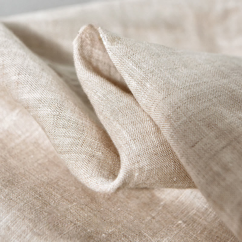 Breathable Linen Stand-Collar Long-Sleeve Meditation Shirt
