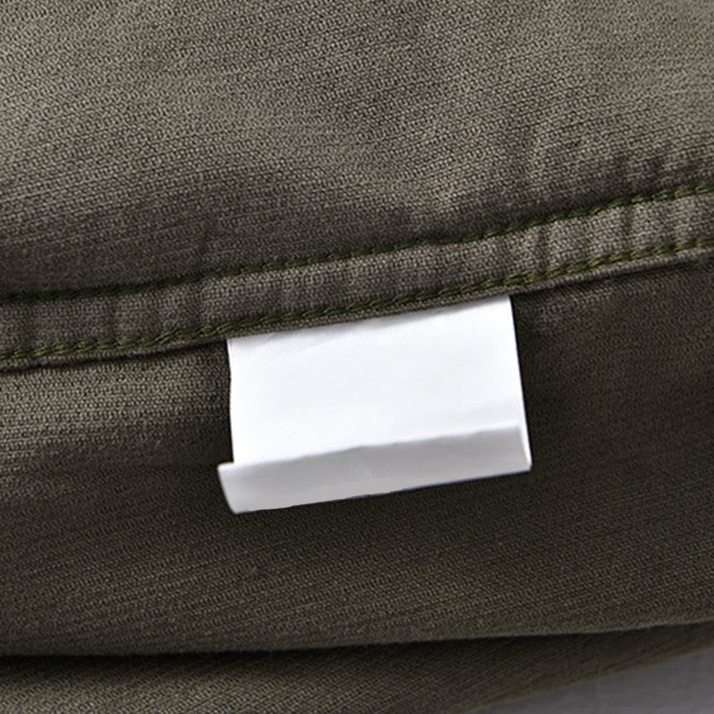 Tactile Corduroy Stand Collar Long Sleeve Regular Fit Jacket