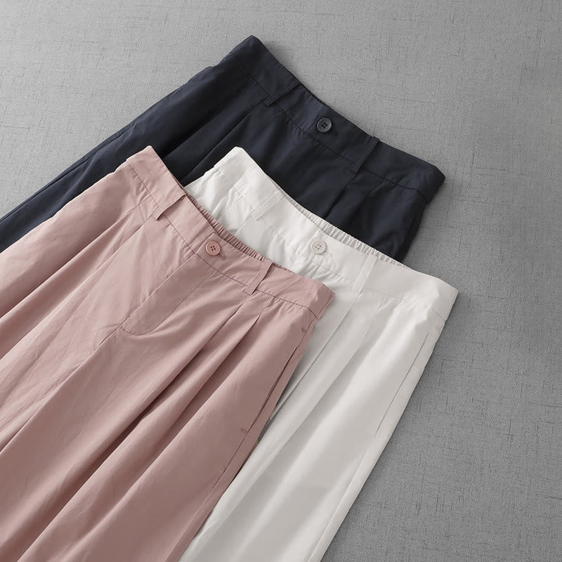 Women's Lightweight Cropped Wide-Leg Meditation Pants
