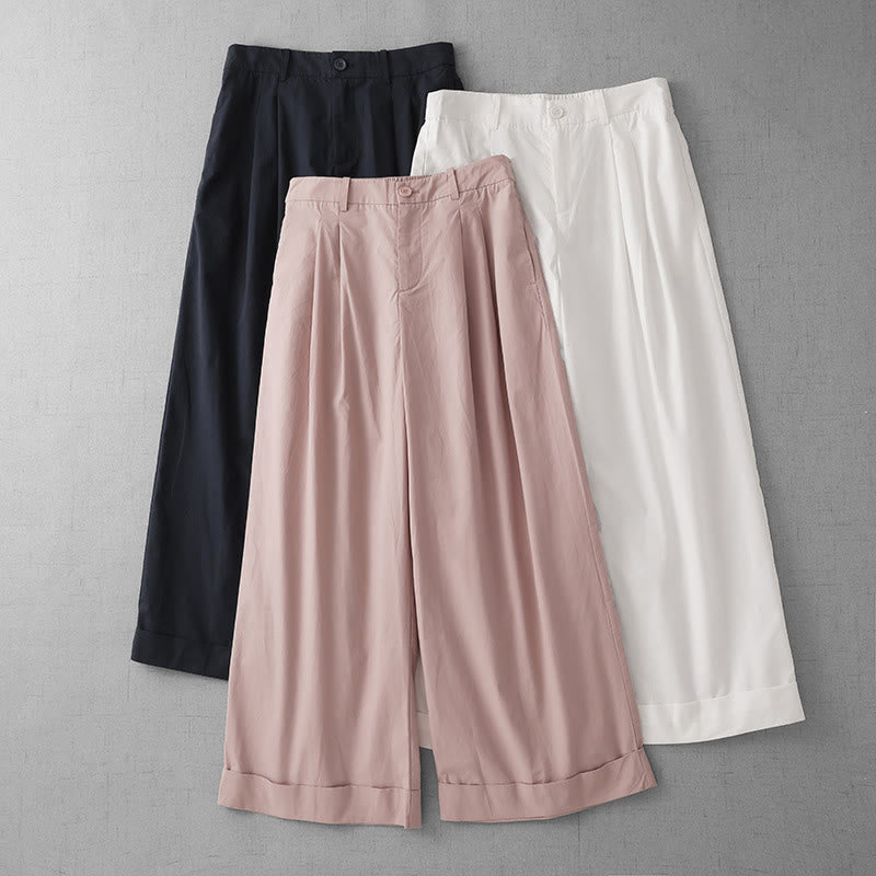 Women's Lightweight Cropped Wide-Leg Meditation Pants