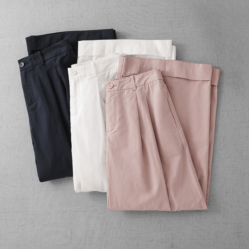 Women's Lightweight Cropped Wide-Leg Meditation Pants