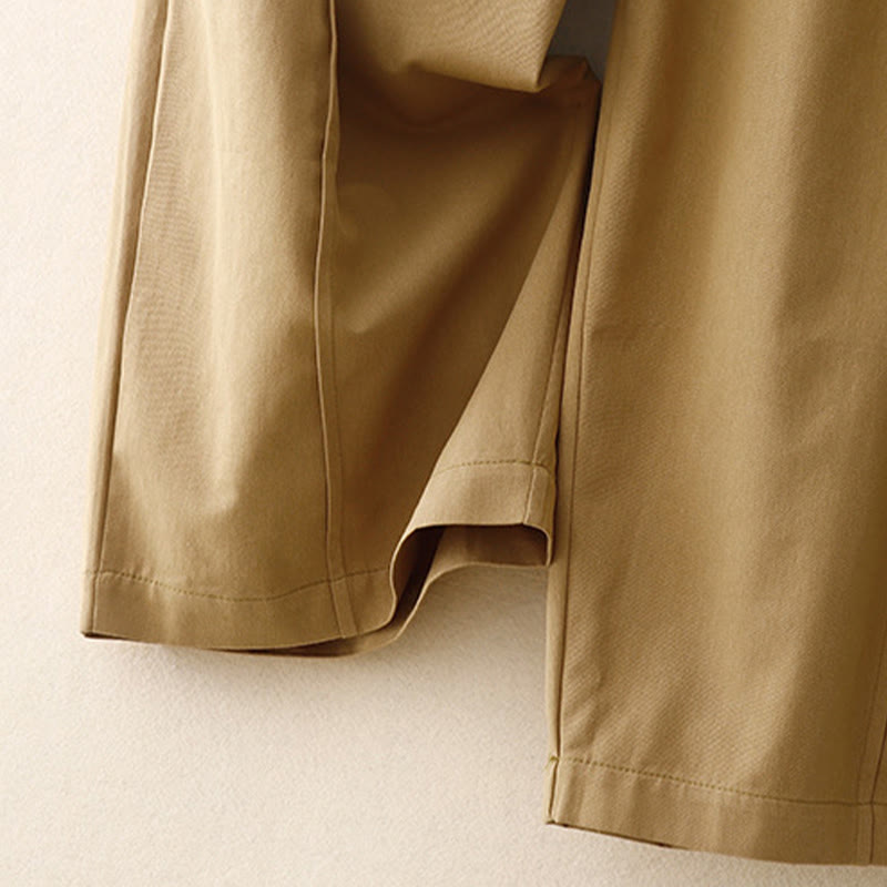 Breathable Cotton-Blend Elastic Waist Harem Meditation Pants