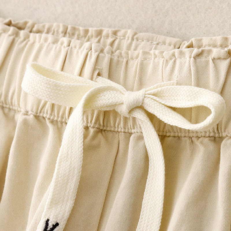 Breathable Cotton-Blend Elastic Waist Harem Meditation Pants