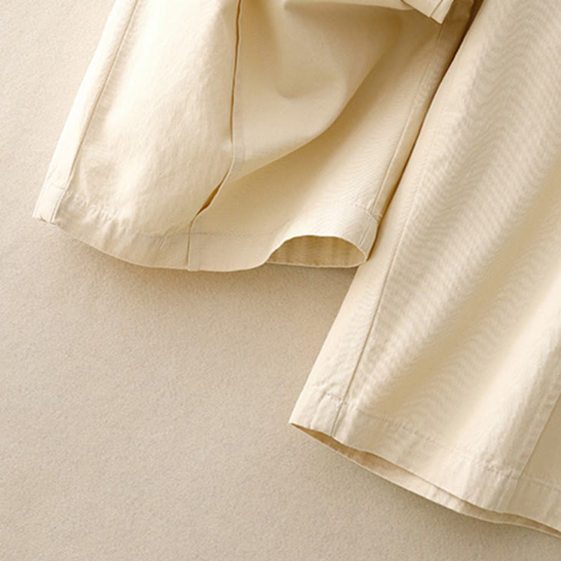 Breathable Cotton-Blend Elastic Waist Harem Meditation Pants