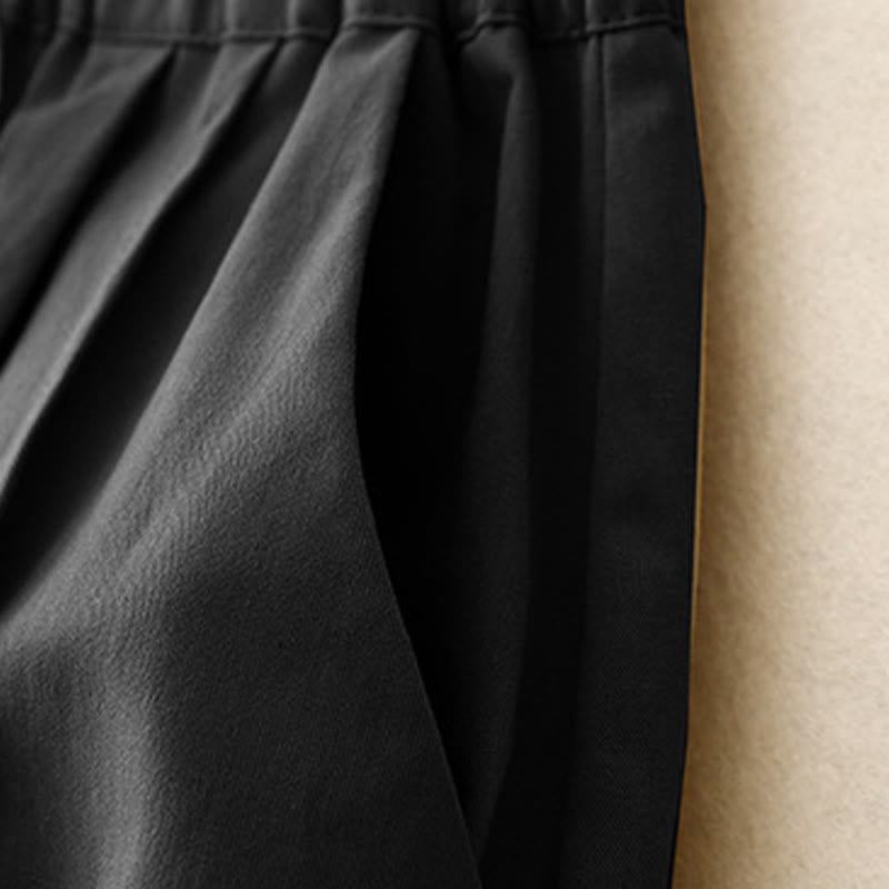 Breathable Cotton-Blend Elastic Waist Harem Meditation Pants