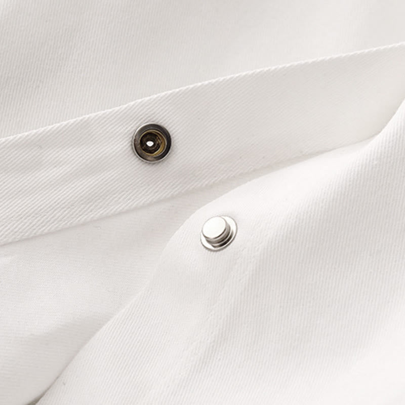 Minimalist Cotton Stand Collar Long Sleeve Meditation Shirt
