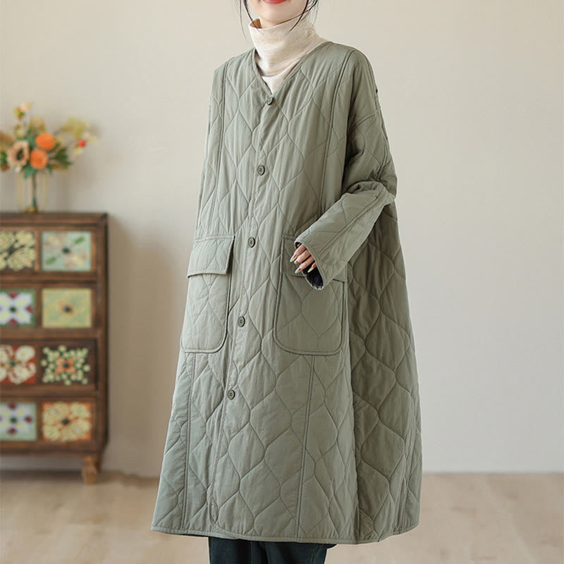 Structured Padded Cotton Slim-Fit Grounding Coat