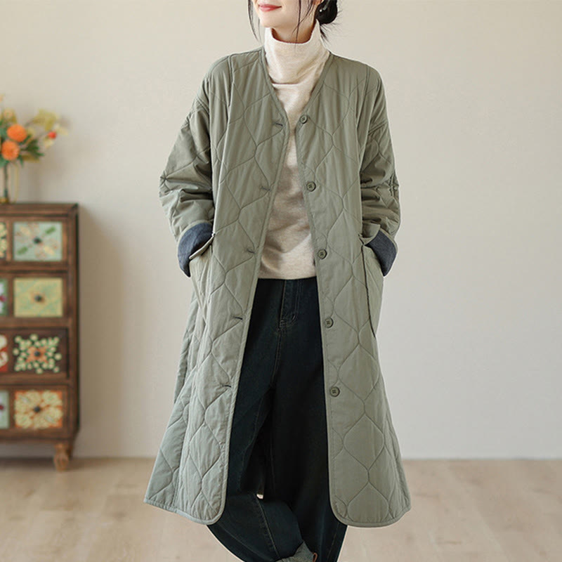 Structured Padded Cotton Slim-Fit Grounding Coat