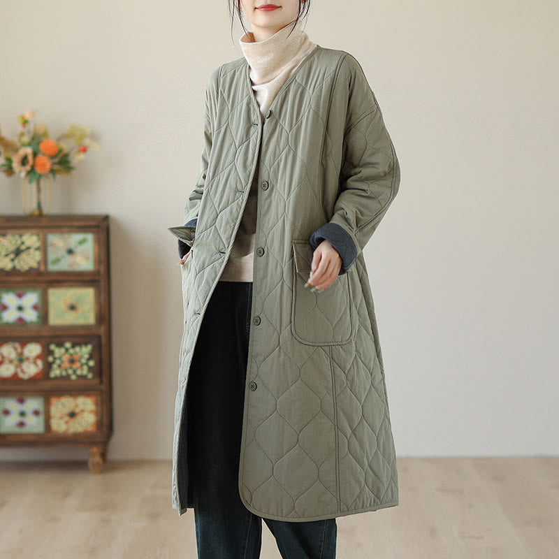 Structured Padded Cotton Slim-Fit Grounding Coat