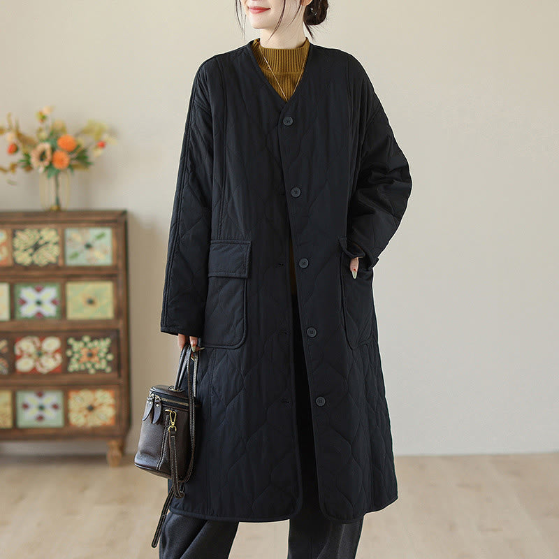 Structured Padded Cotton Slim-Fit Grounding Coat