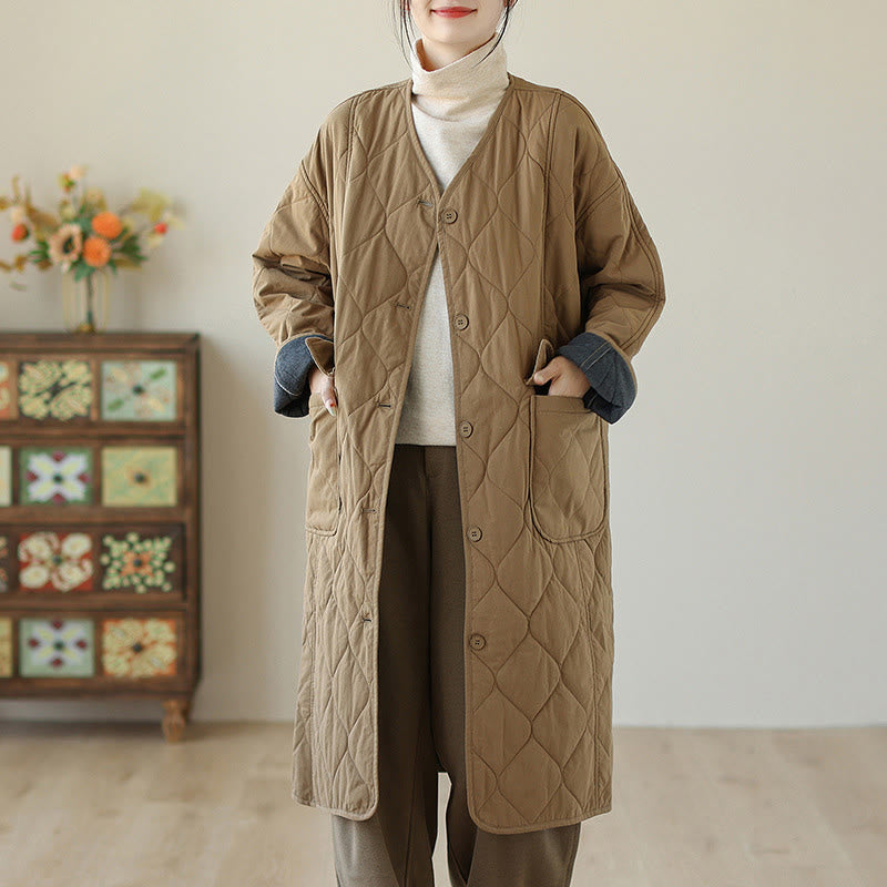 Structured Padded Cotton Slim-Fit Grounding Coat