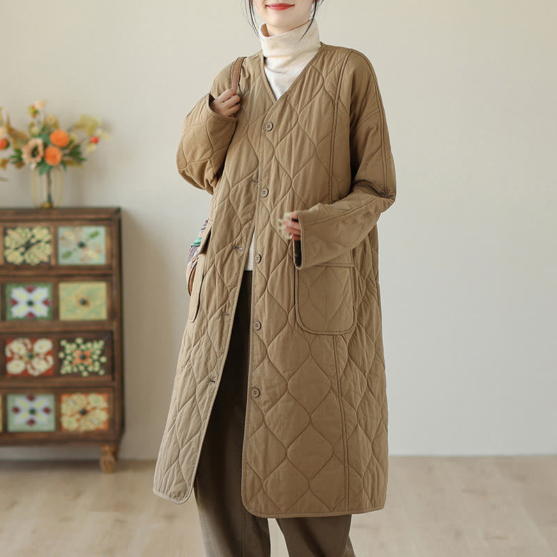 Structured Padded Cotton Slim-Fit Grounding Coat