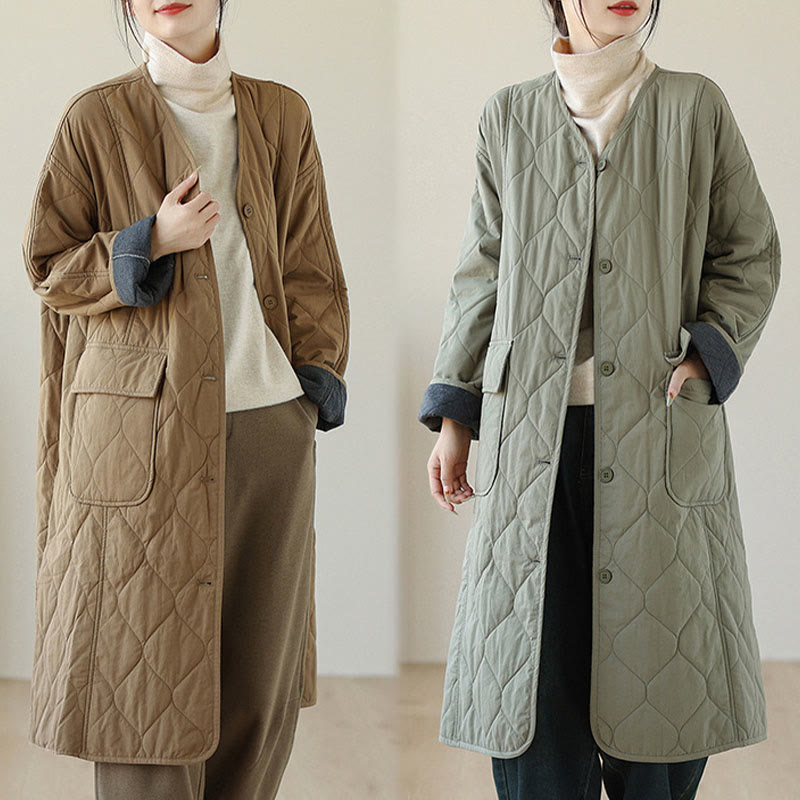 Structured Padded Cotton Slim-Fit Grounding Coat