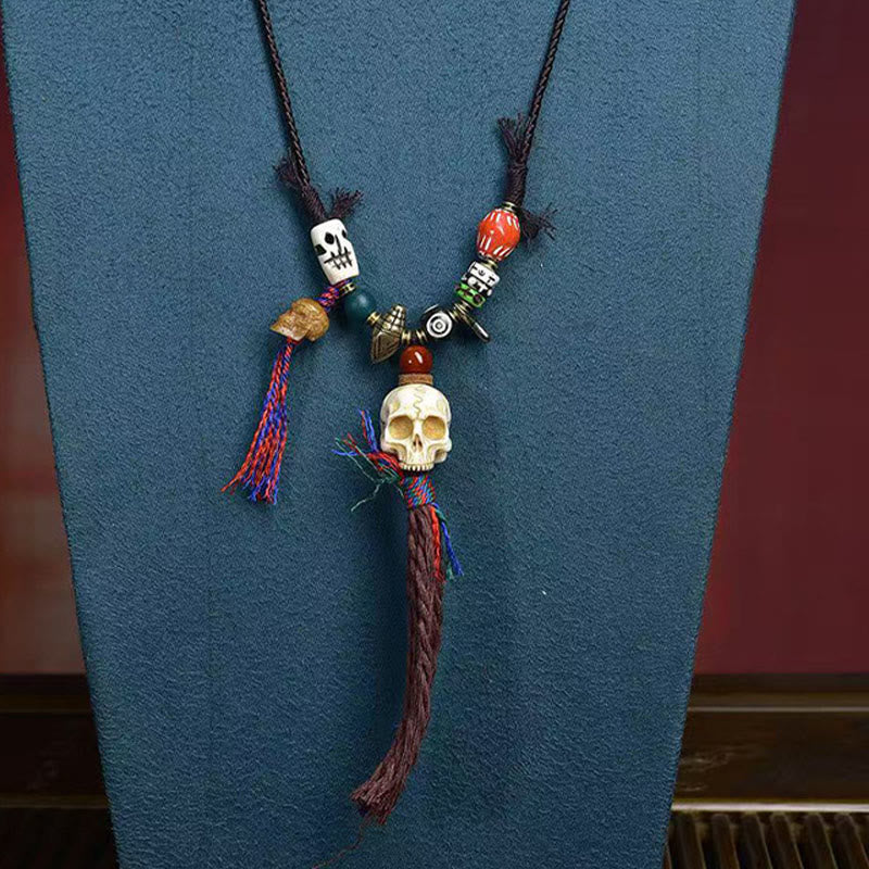 Tibetan Skull The Lord Of The Corpse Forest Keep Away Evil Spirits Necklace Pendant