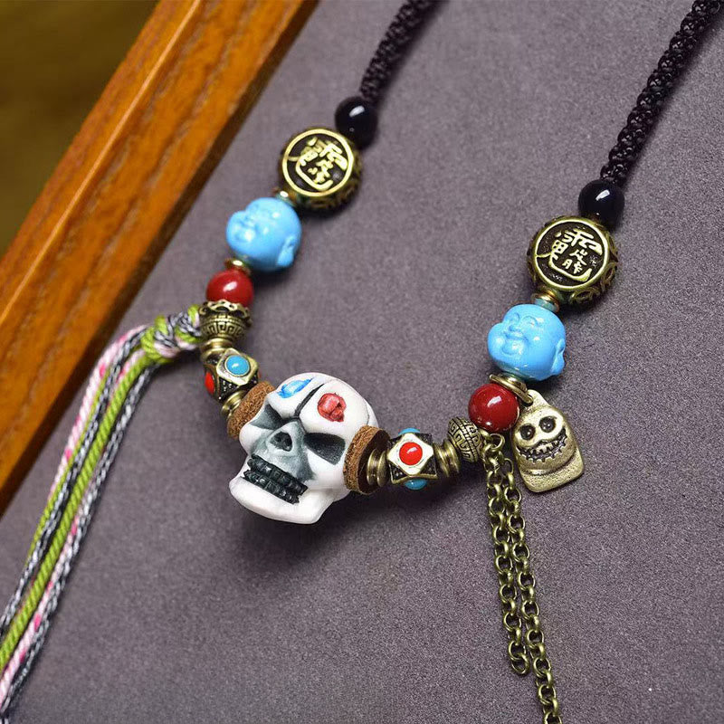 Tibetan Skull The Lord Of The Corpse Forest Keep Away Evil Spirits Necklace Pendant
