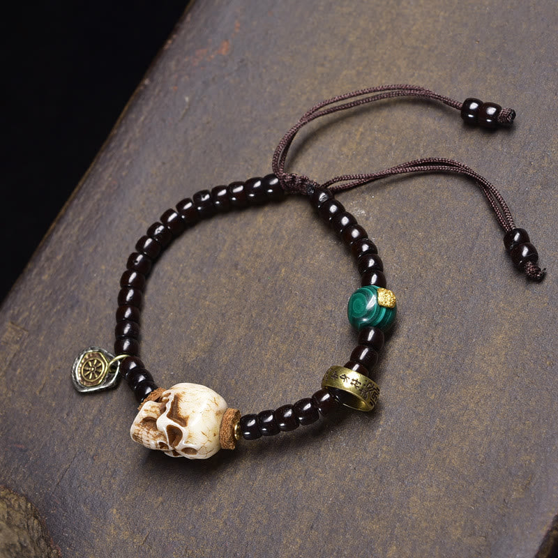 Tibet Bone Beads Coconut Shell The Lord of the Corpse Forest Happiness Bracelet