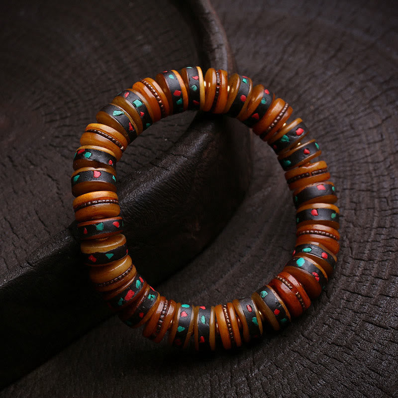 Tibet Bone Beads The Lord Of The Corpse Forest Reminders of Our Impermanence Bracelet