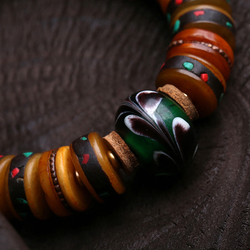 Tibet Bone Beads The Lord Of The Corpse Forest Reminders of Our Impermanence Bracelet