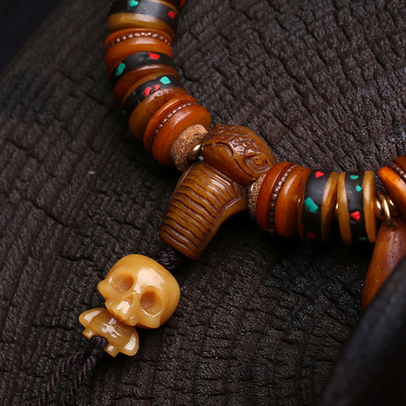 Tibet Bone Beads The Lord Of The Corpse Forest Reminders of Our Impermanence Bracelet