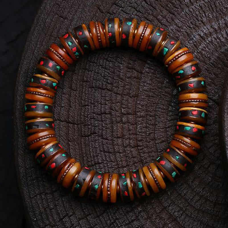 Tibet Bone Beads The Lord Of The Corpse Forest Reminders of Our Impermanence Bracelet