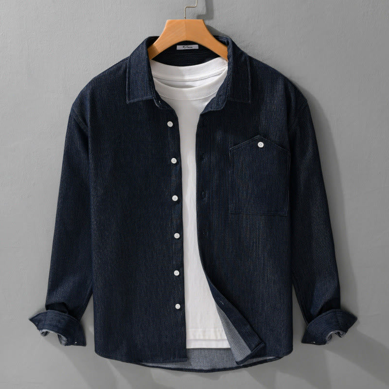 Structured Breathable Slim-Fit Lapel Minimalist Autumn Jacket