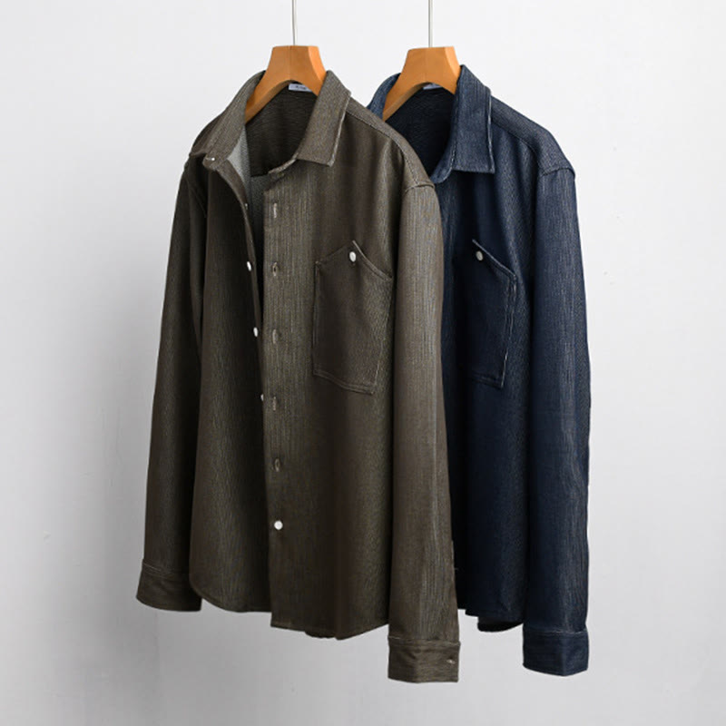 Structured Breathable Slim-Fit Lapel Minimalist Autumn Jacket