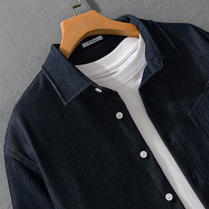 Structured Breathable Slim-Fit Lapel Minimalist Autumn Jacket
