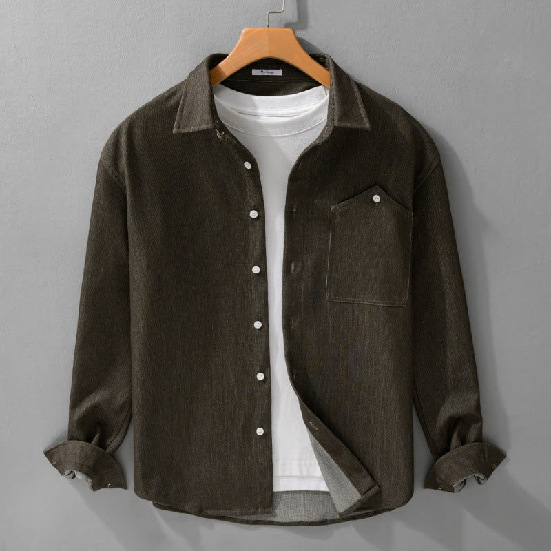 Structured Breathable Slim-Fit Lapel Minimalist Autumn Jacket