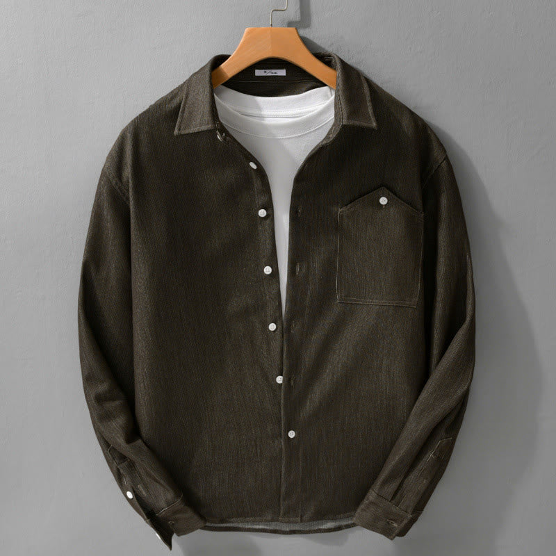 Structured Breathable Slim-Fit Lapel Minimalist Autumn Jacket