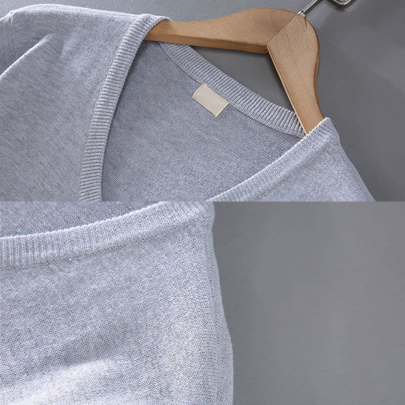 Tactile Cotton Slim-Fit Grounding V-Neck Sweater