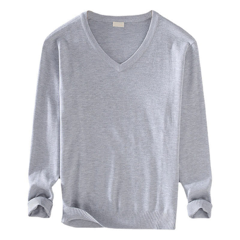 Tactile Cotton Slim-Fit Grounding V-Neck Sweater