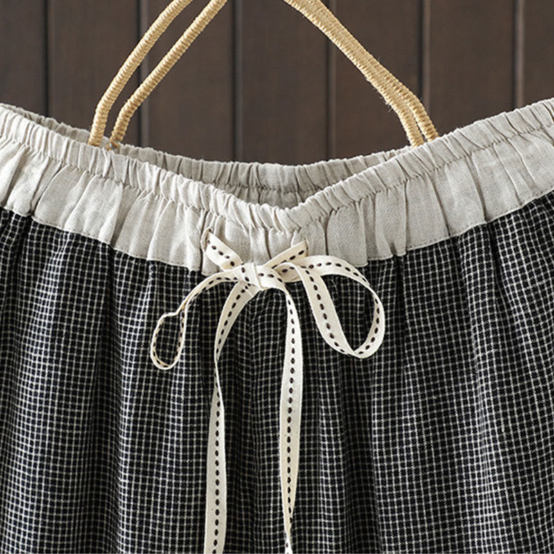 Tactile Cotton Color-Blocked Straight-Leg Meditation Pants