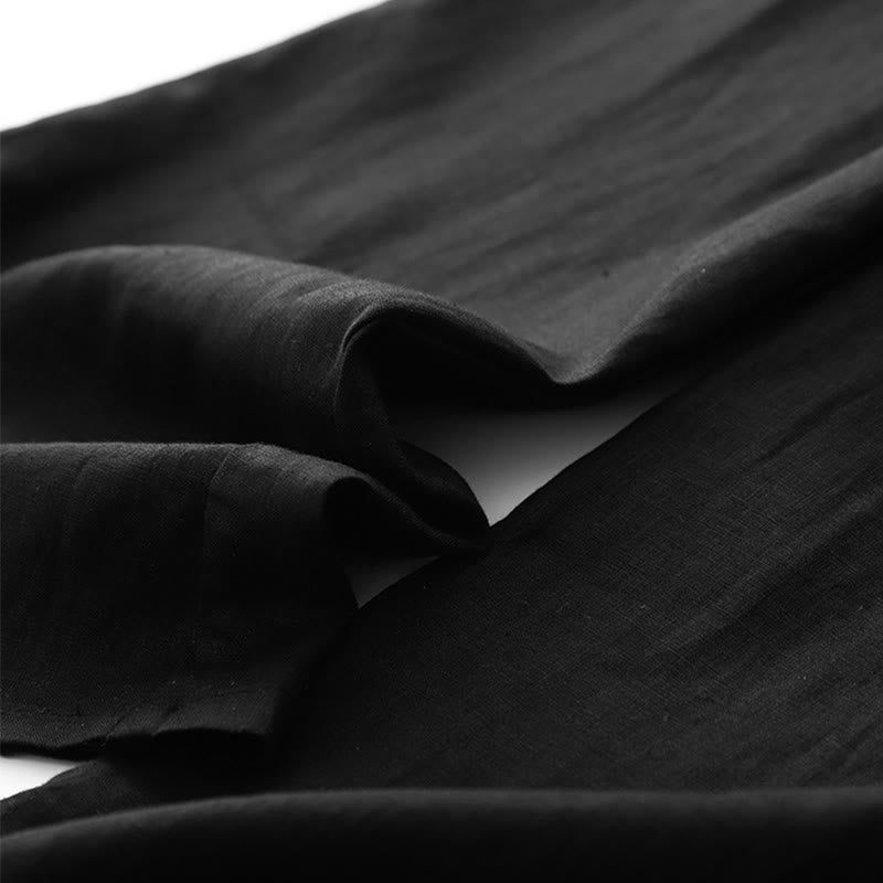 Tactile Cotton Straight-Leg Meditation Pants with Pockets