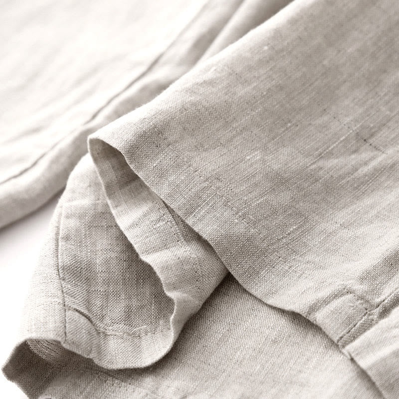 Tactile Cotton Straight-Leg Meditation Pants with Pockets