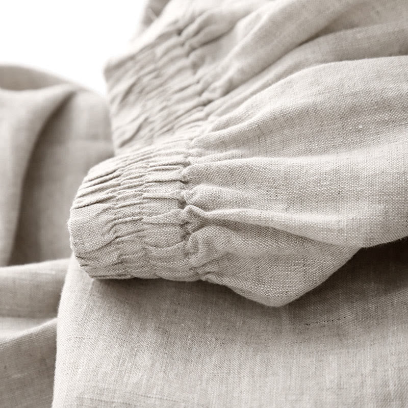 Tactile Cotton Straight-Leg Meditation Pants with Pockets