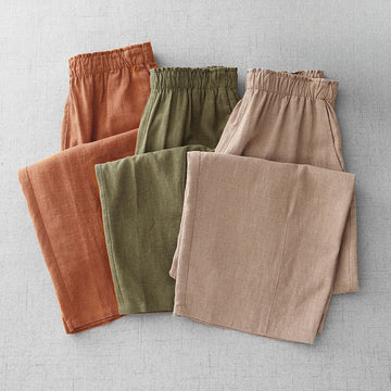 Breathable Cotton Slim-Fit 7/8 Length Meditation Trousers