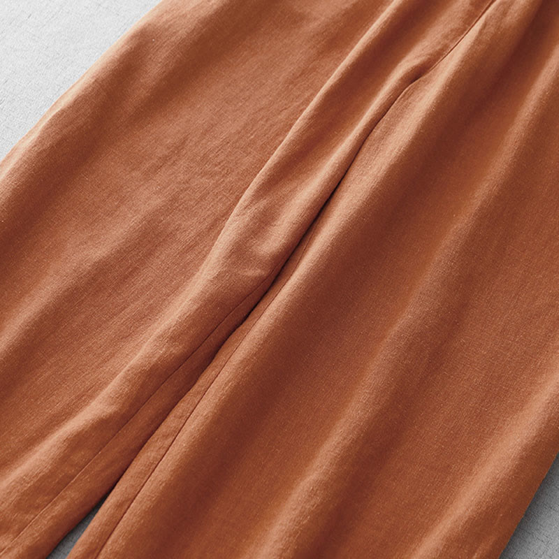 Breathable Cotton Slim-Fit 7/8 Length Meditation Trousers