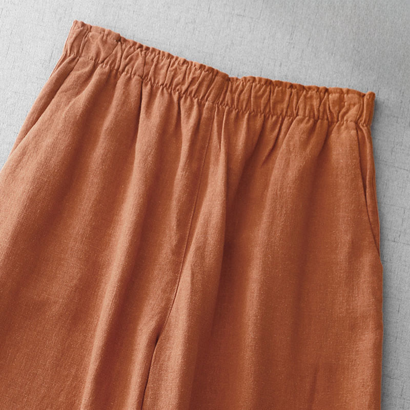 Breathable Cotton Slim-Fit 7/8 Length Meditation Trousers