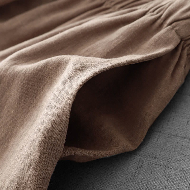 Breathable Cotton Slim-Fit 7/8 Length Meditation Trousers