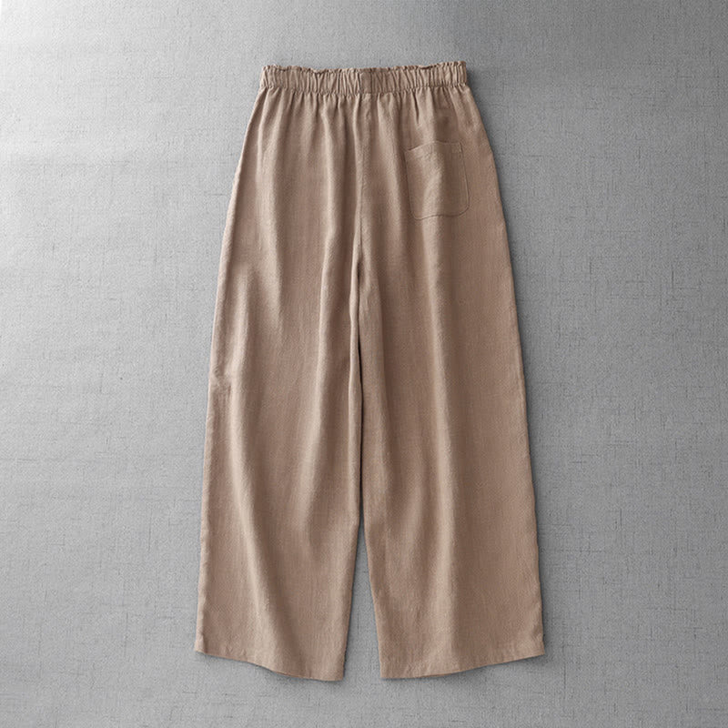 Breathable Cotton Slim-Fit 7/8 Length Meditation Trousers