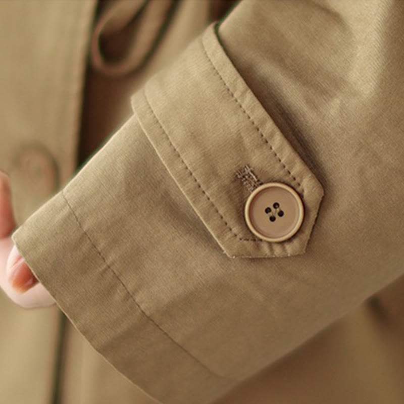 Women's Long Sleeve Button Cotton Jacket