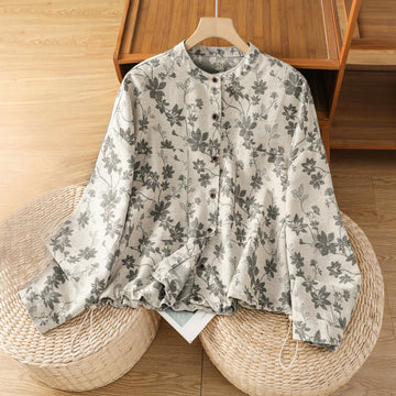 Polyester Slim-Fit Crew Neck Printed Long Sleeve Shirt