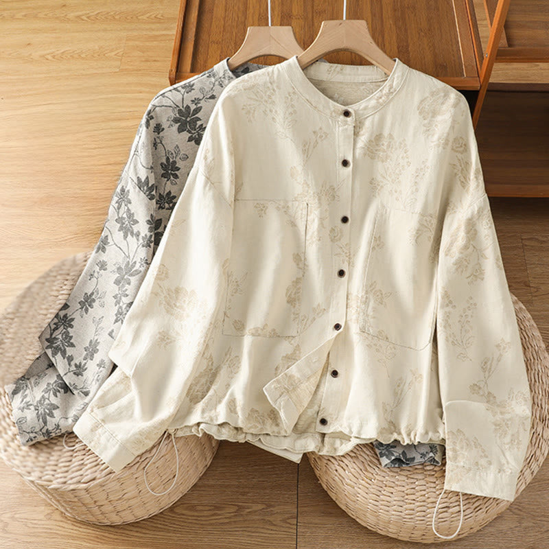 Polyester Slim-Fit Crew Neck Printed Long Sleeve Shirt