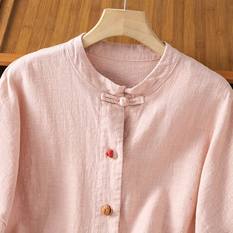 Breathable Cotton Crew Neck Long Sleeve Mindful Movement Shirt